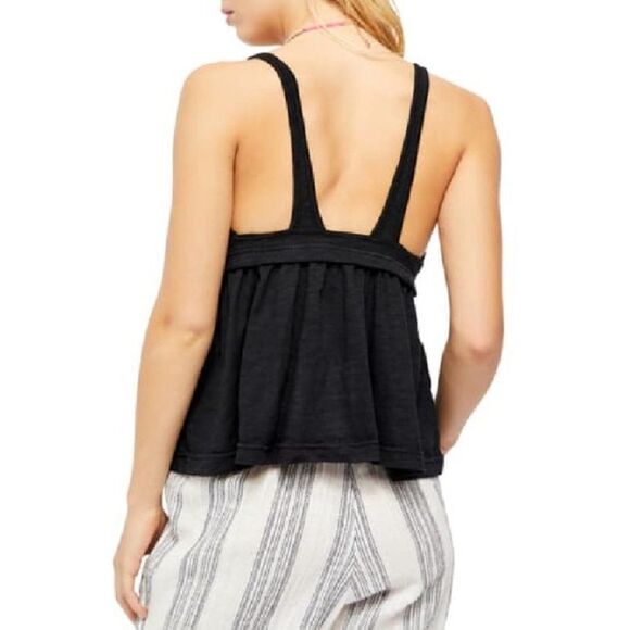 NWT Free People Zinia V-Neck Babydoll Tank Top - S - Picture 2 of 10